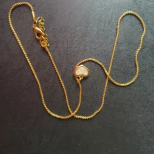 Elegant Gold Plated Stainless Steel Pendant Necklace for Women & Girls