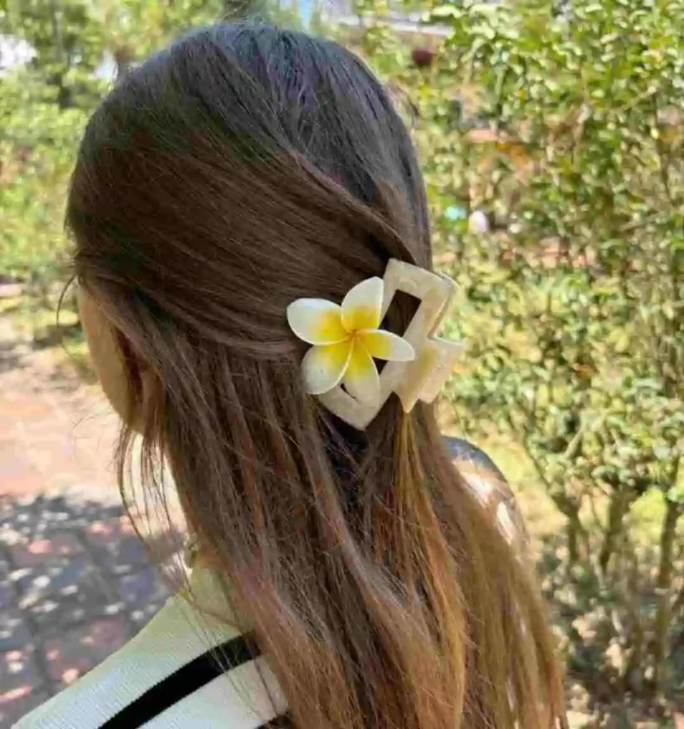 how to tie hair with claw clip