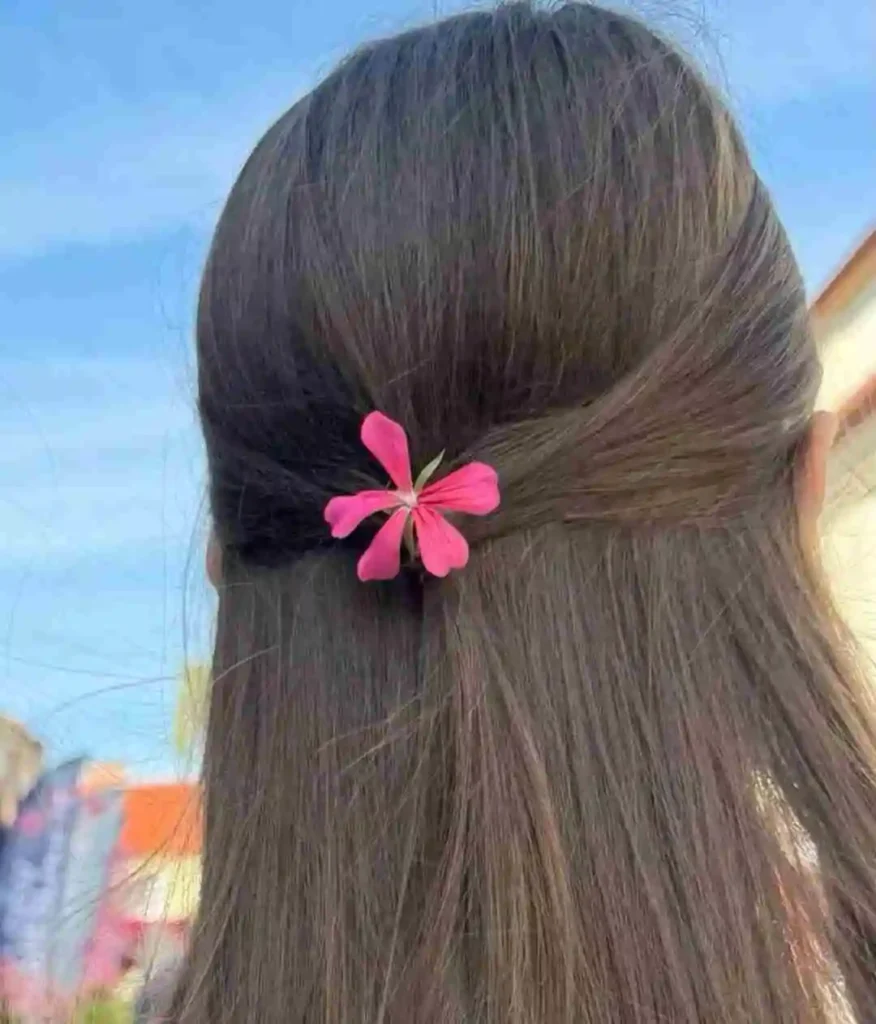 tie hair with claw clip